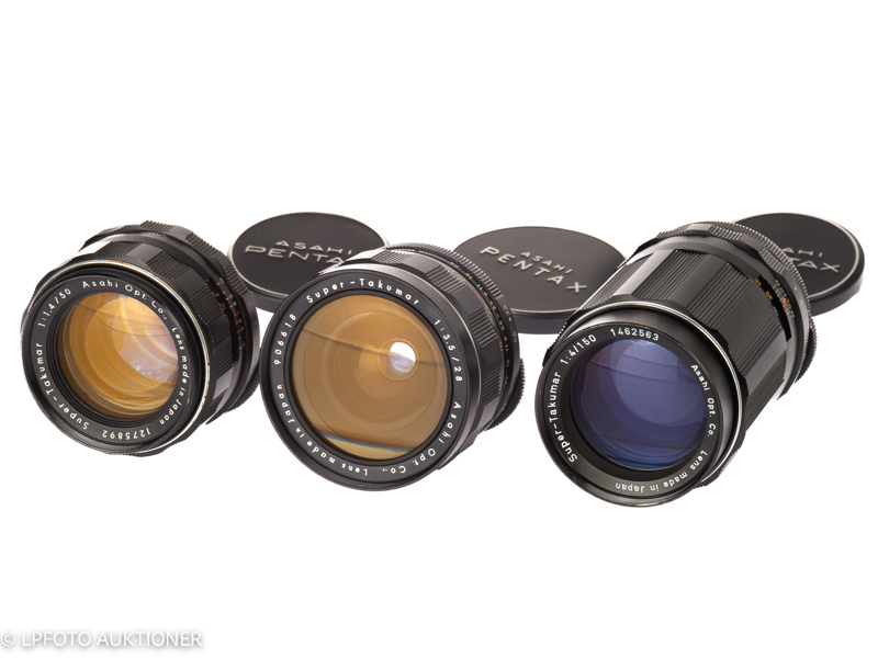 Lot with three Pentax M42 lenses