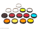 Lot with 13 Leitz 36mm clamp on filters