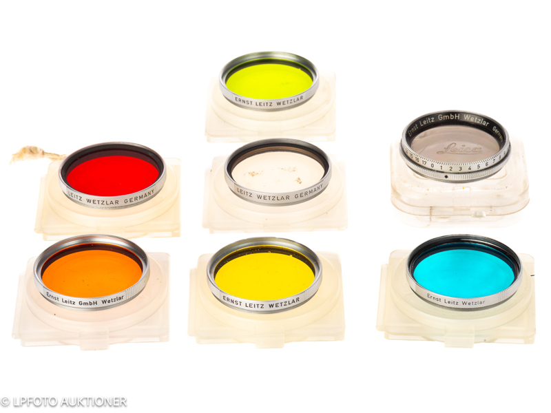Lot with seven Leica E39 filters