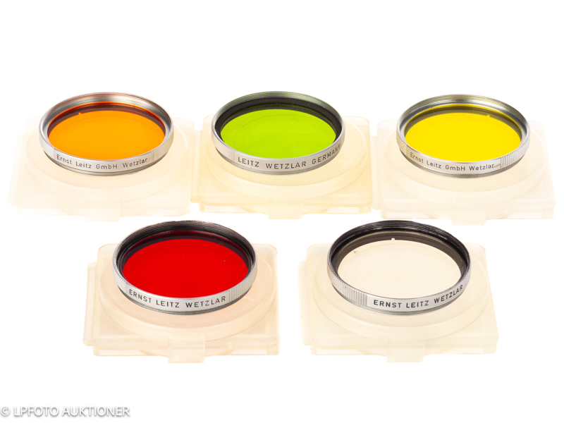 Lot with five Leica E39 filters