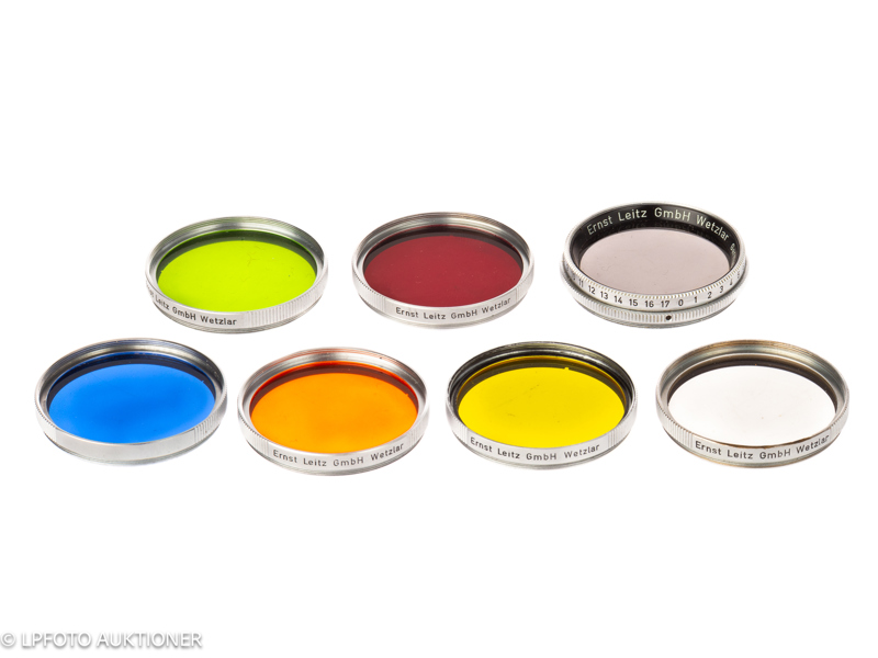 Lot with seven E39 Leica filters