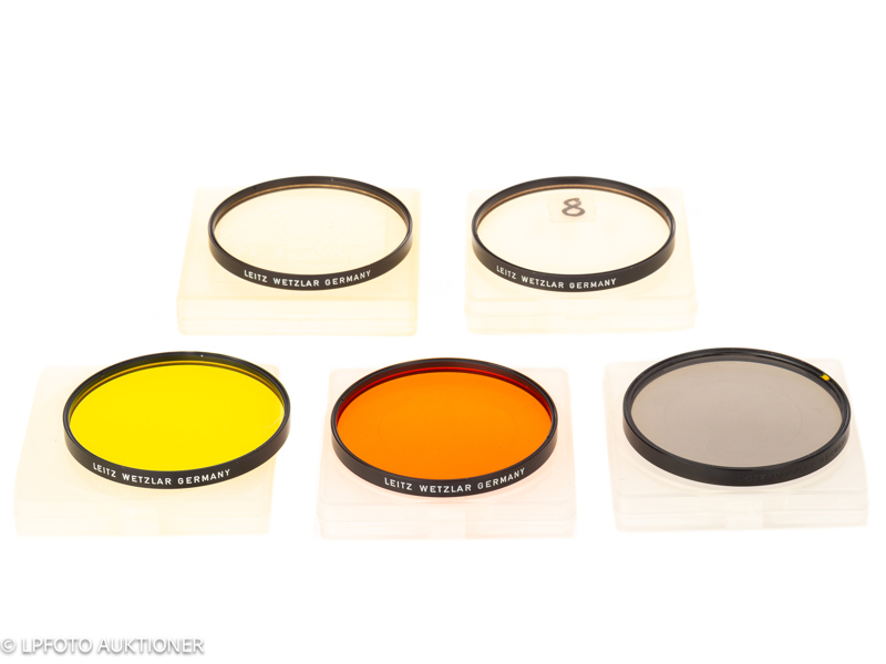 Lot with five Series VIII Leica filters