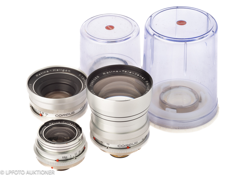 Lot with three lenses for Kodak Retina Reflex