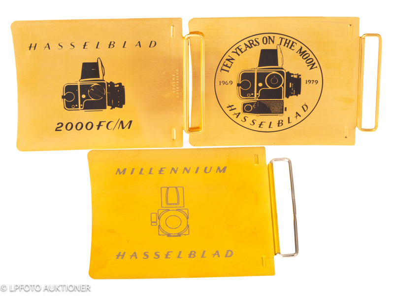 Lot with three Hasselblad anniversary dark slides