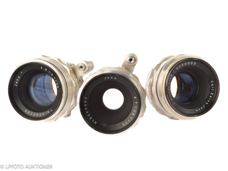 Lot with three Zeiss dummy lenses for Exakta