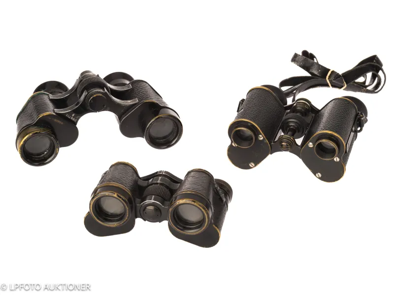 Lot with 3 binoculars