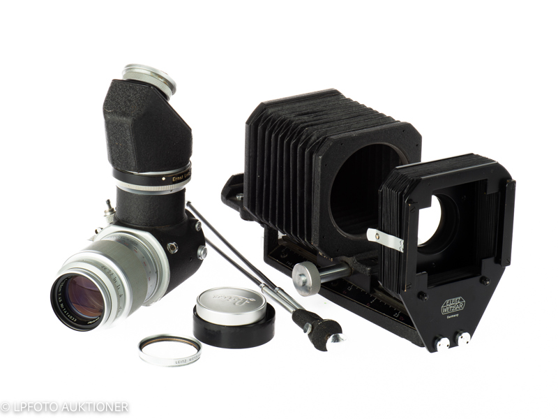 Lot with Hektor 4.5/135mm and Visoflex accessories 