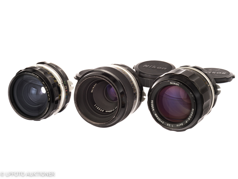 Lot with 3 Nikkor F Lenses