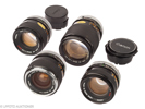 Lot with 4 Canon FD Lenses
