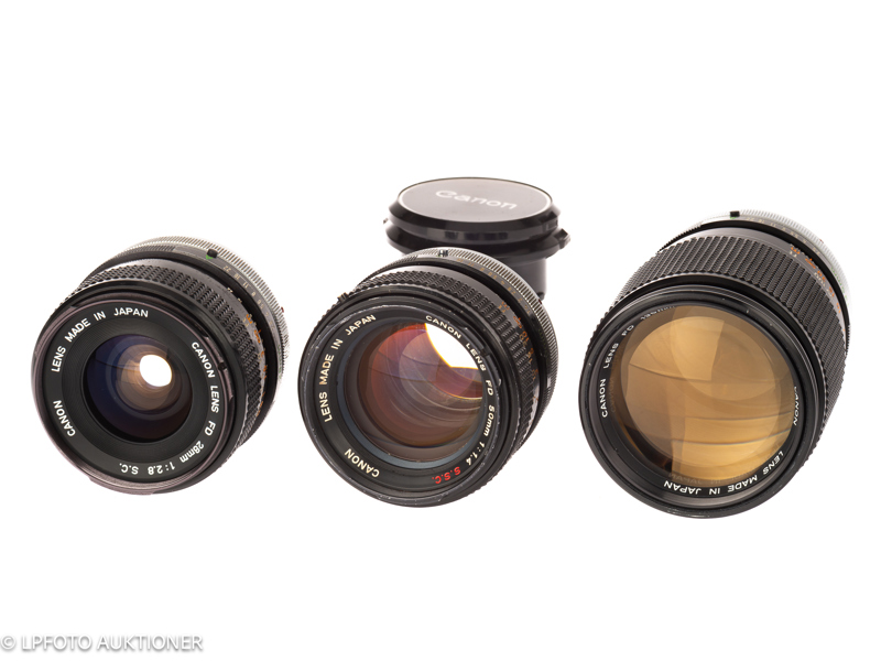 Lot with 3 Canon FD Lenses