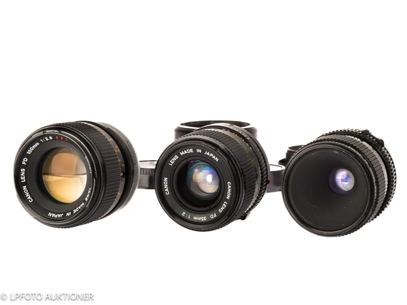 Lot with 3 Canon FD Lenses