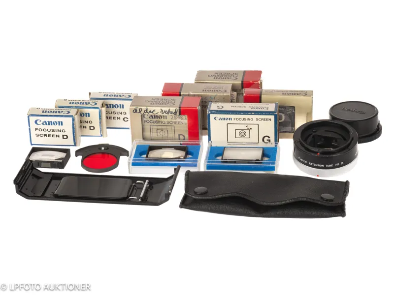 Lot with Canon F-1 accessories