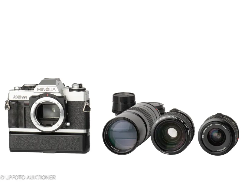 Minolta XG-M with 3 lenses